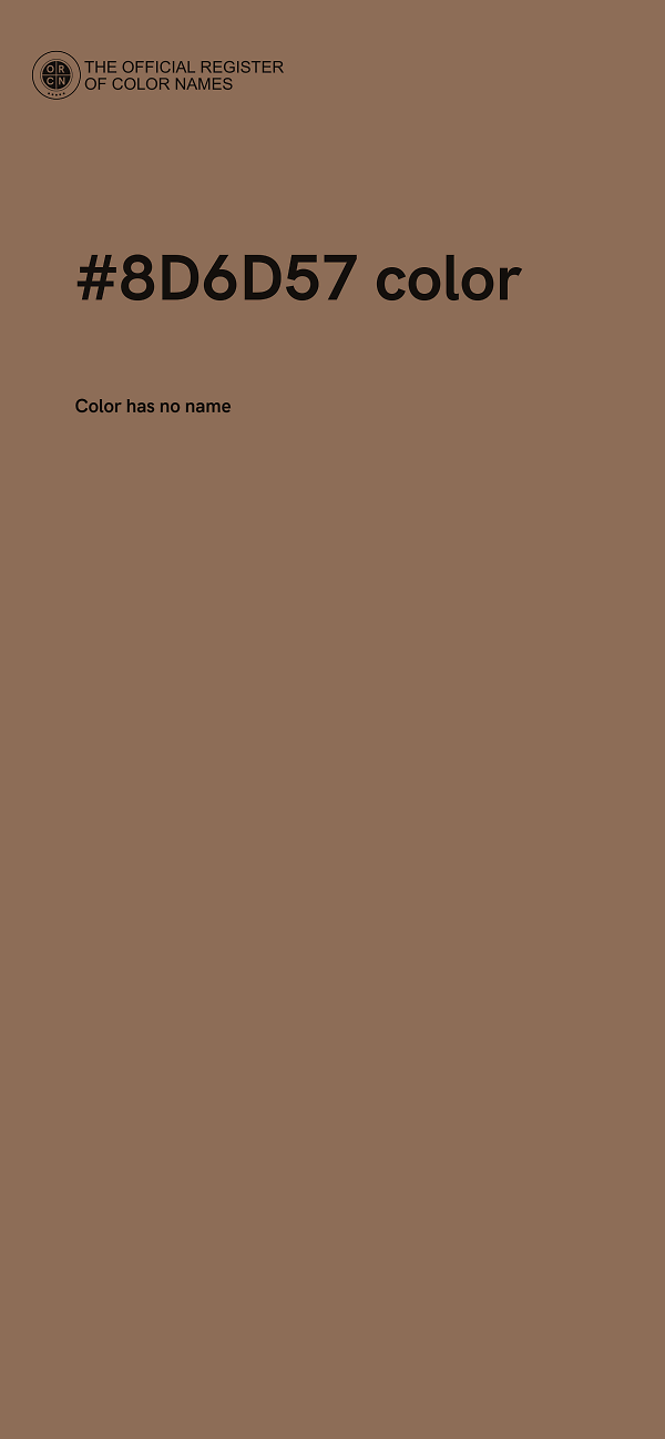 #8D6D57 color image
