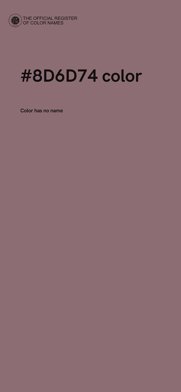#8D6D74 color image