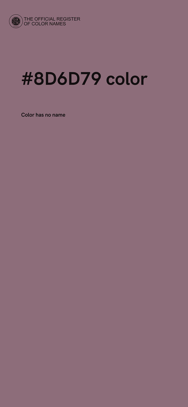 #8D6D79 color image
