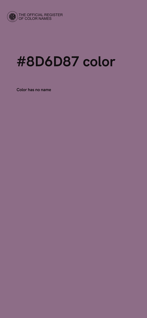 #8D6D87 color image