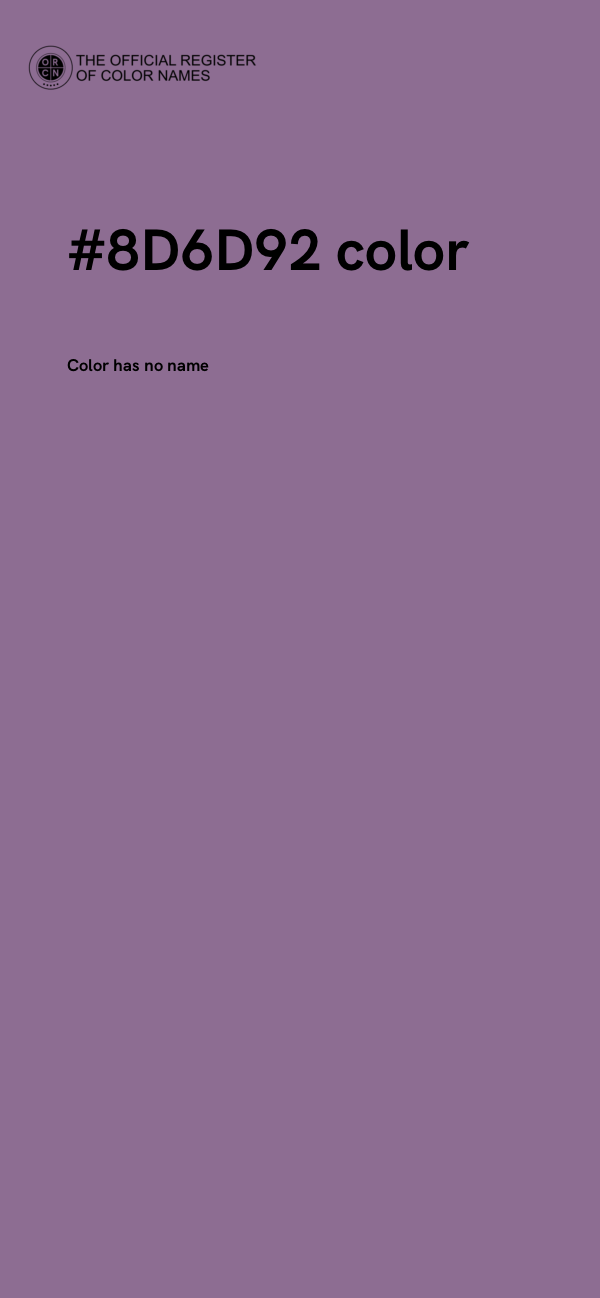 #8D6D92 color image