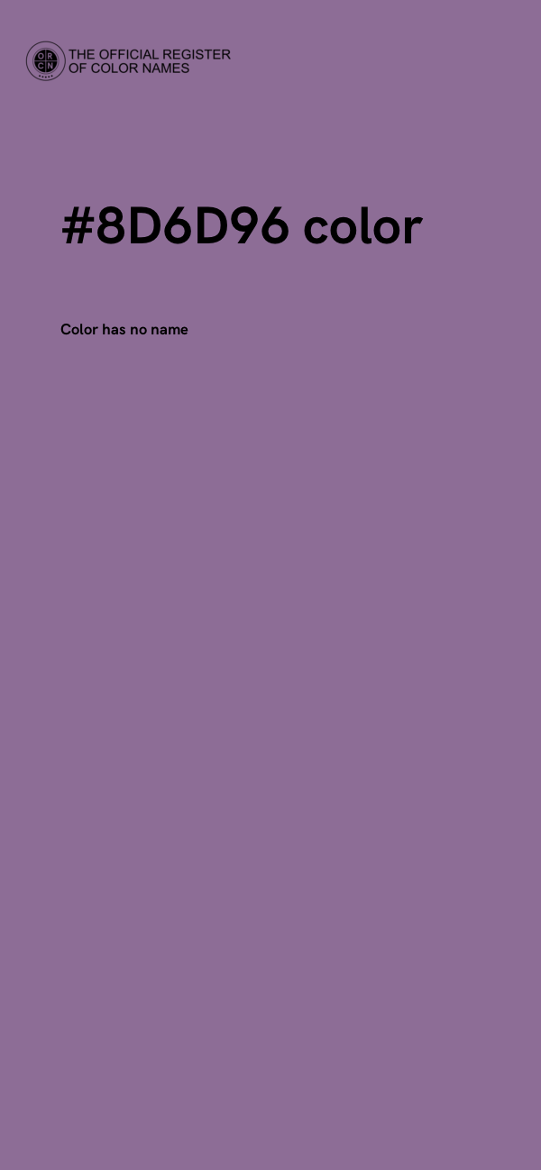 #8D6D96 color image