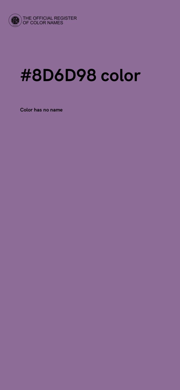 #8D6D98 color image