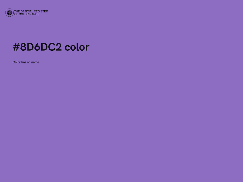 #8D6DC2 color image