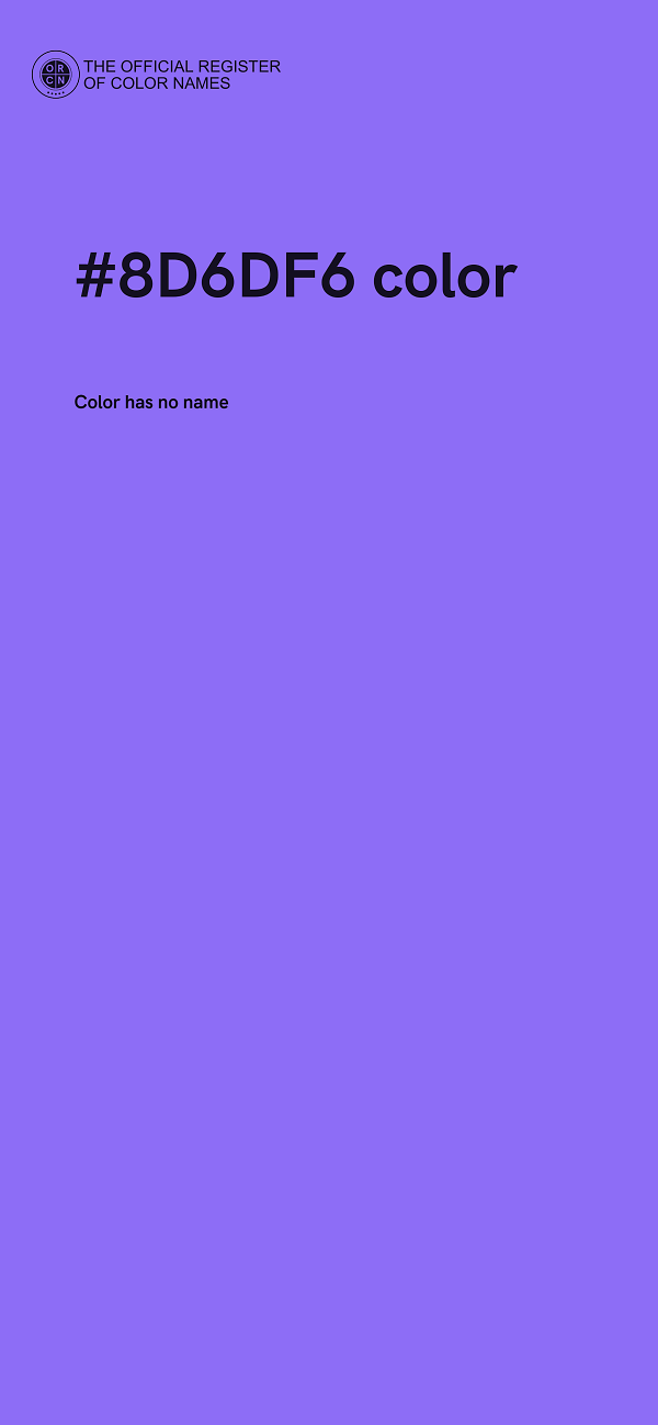 #8D6DF6 color image