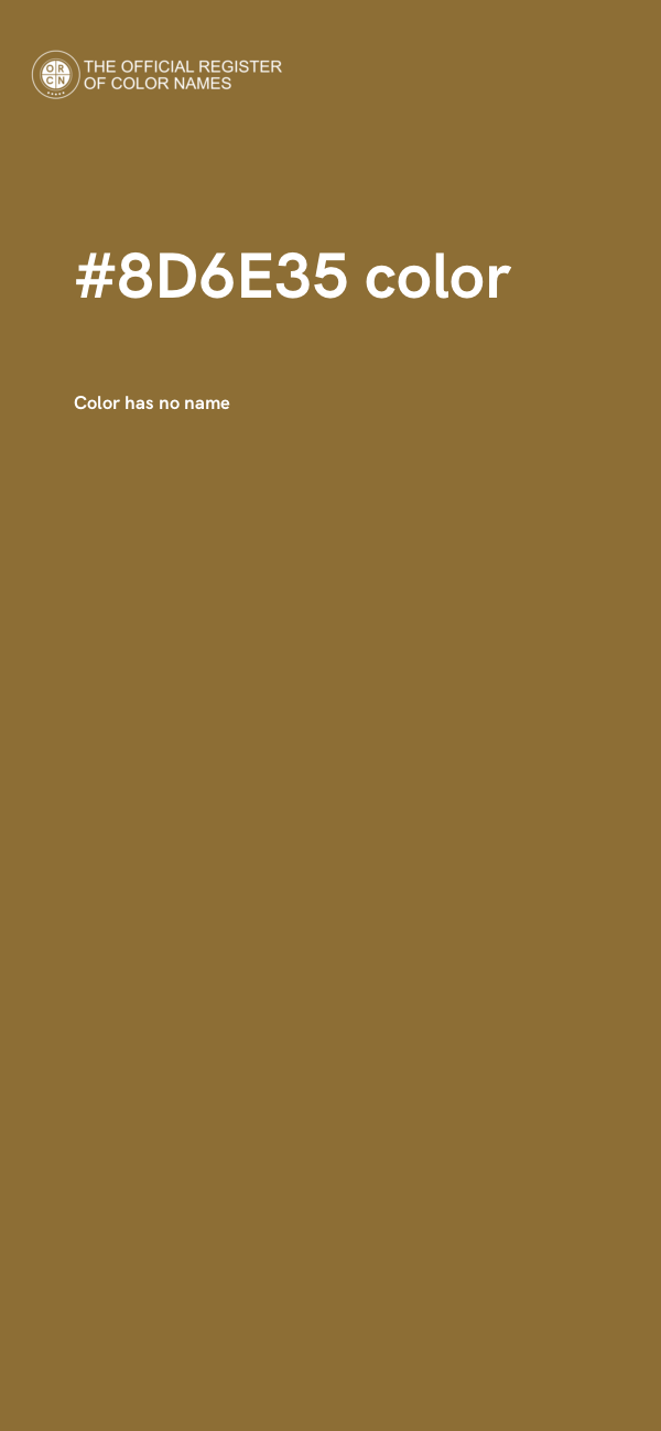 #8D6E35 color image
