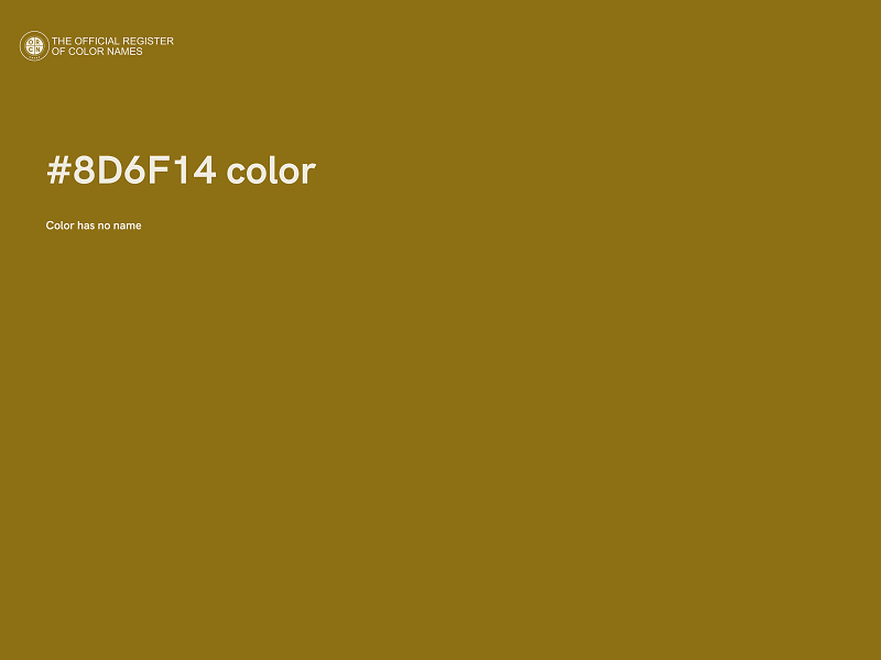 #8D6F14 color image