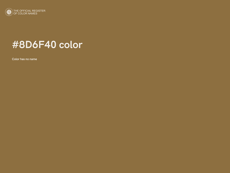 #8D6F40 color image