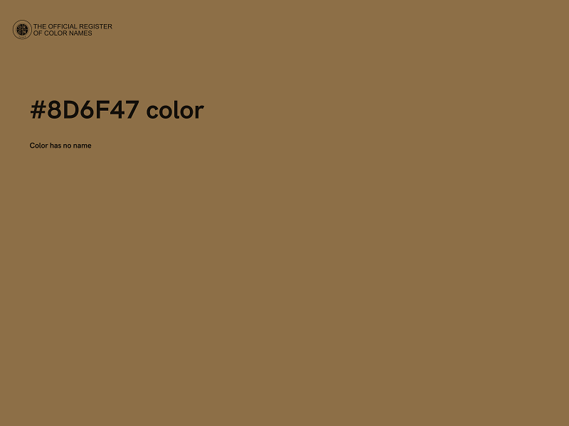 #8D6F47 color image