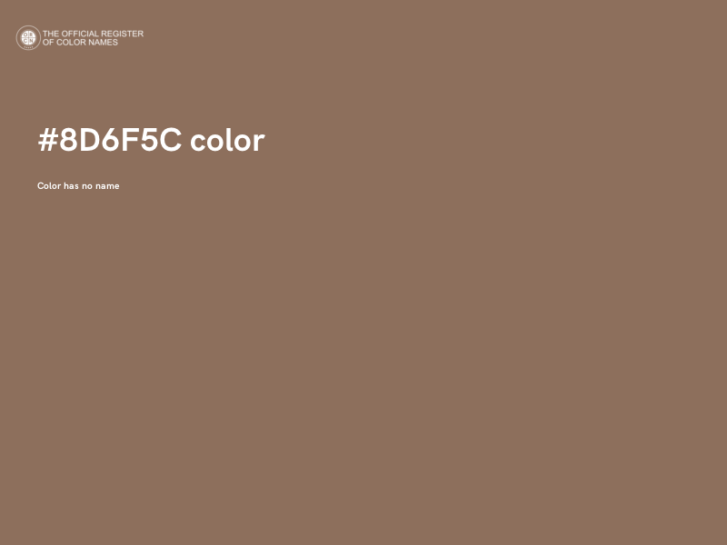 #8D6F5C color image