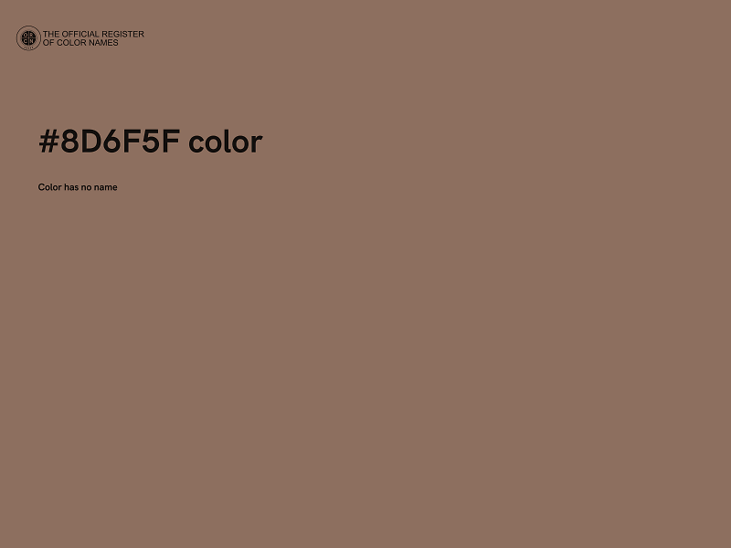 #8D6F5F color image