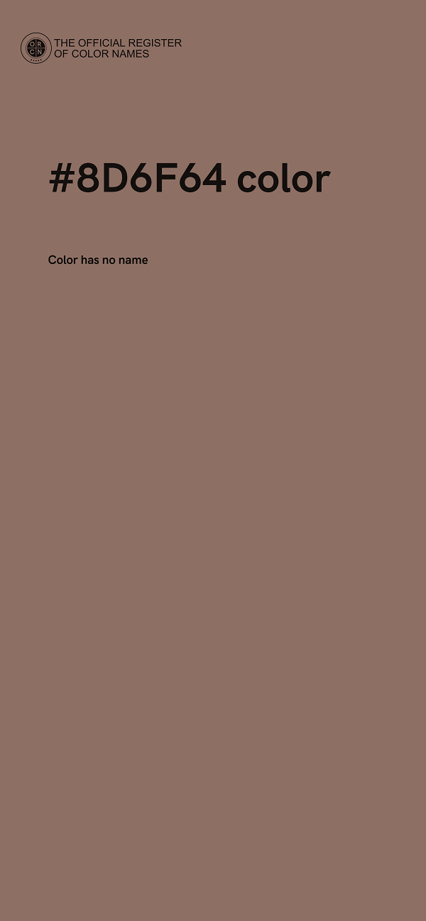 #8D6F64 color image