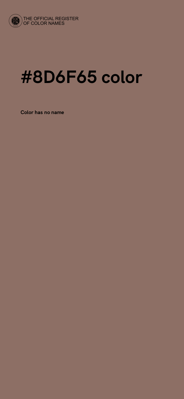 #8D6F65 color image