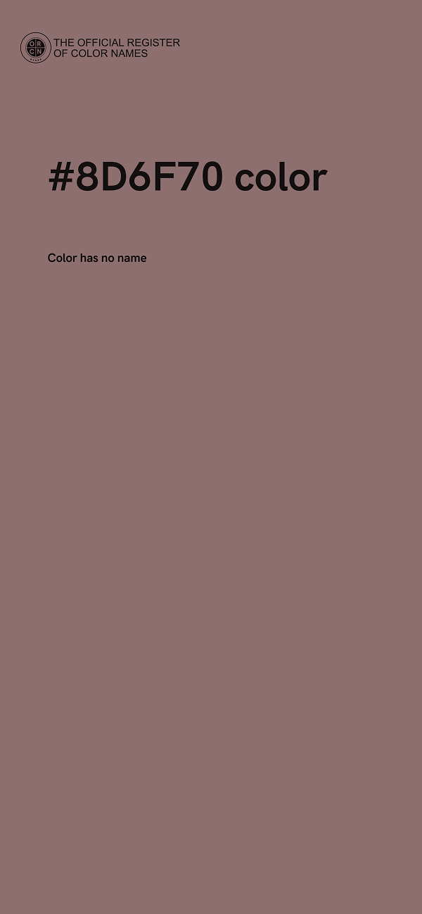 #8D6F70 color image