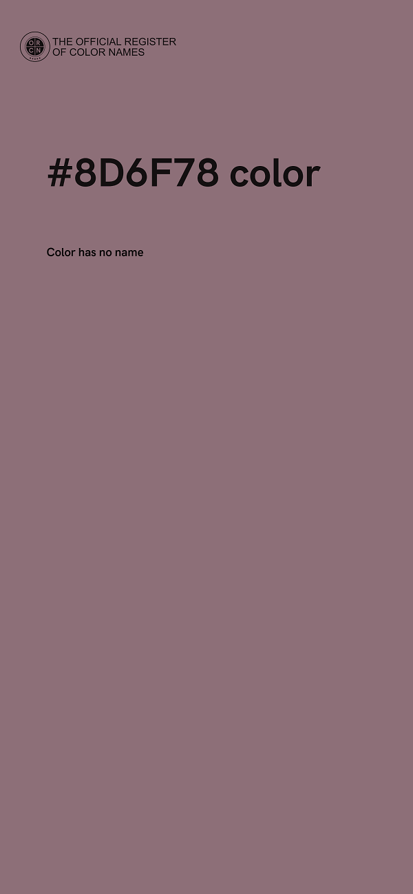 #8D6F78 color image