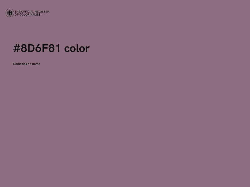 #8D6F81 color image