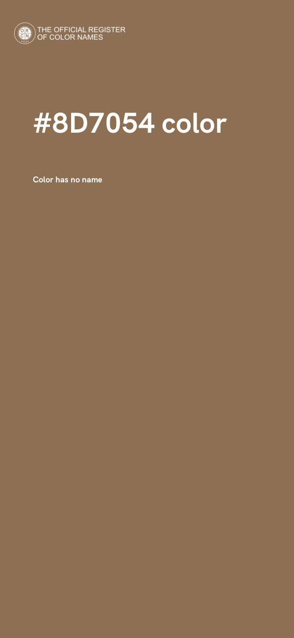 #8D7054 color image