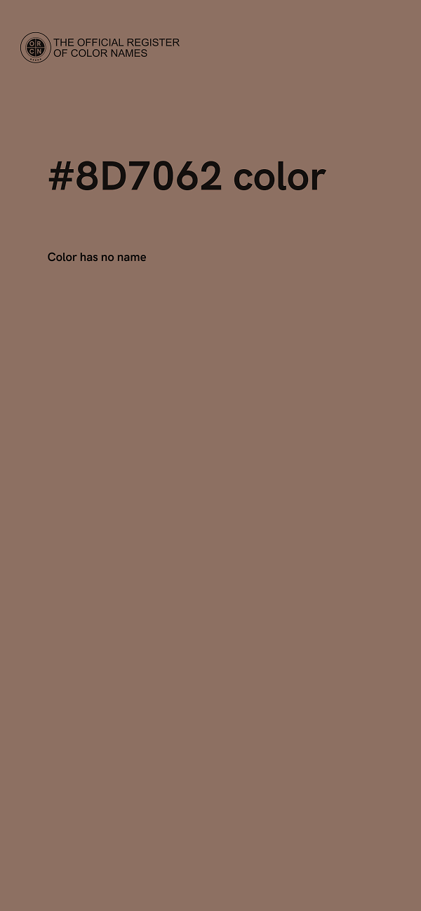 #8D7062 color image