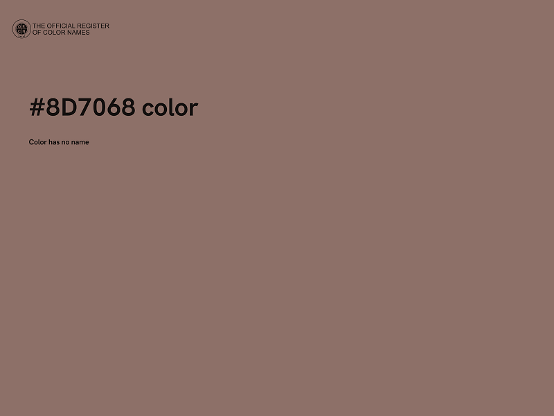 #8D7068 color image