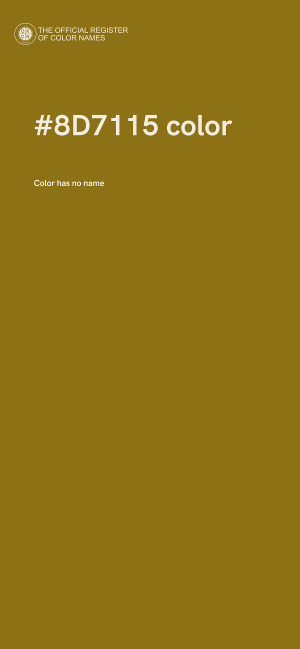 #8D7115 color image