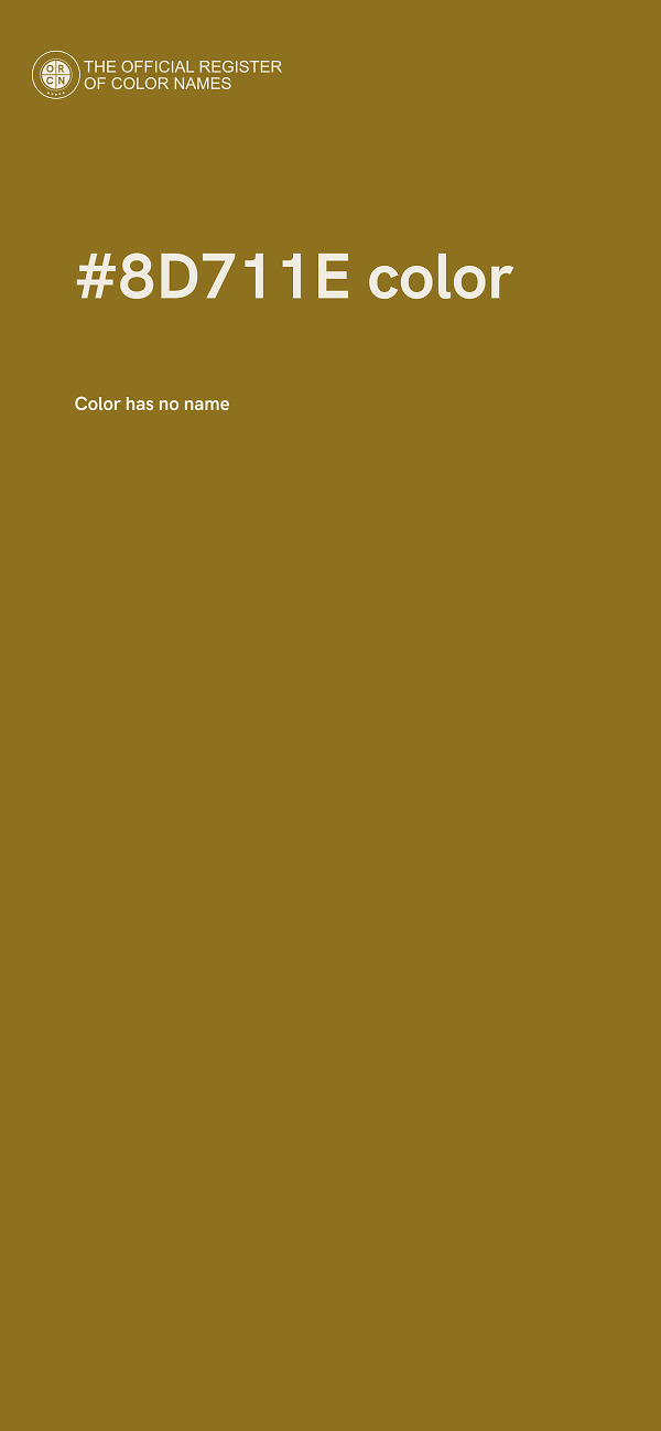 #8D711E color image
