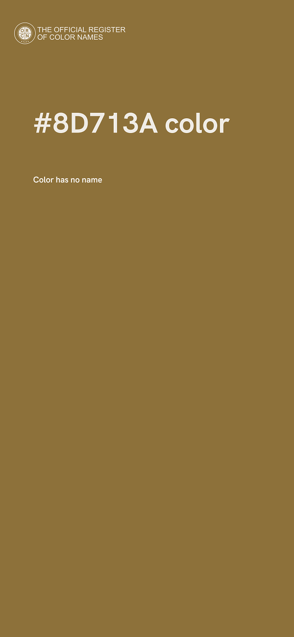 #8D713A color image