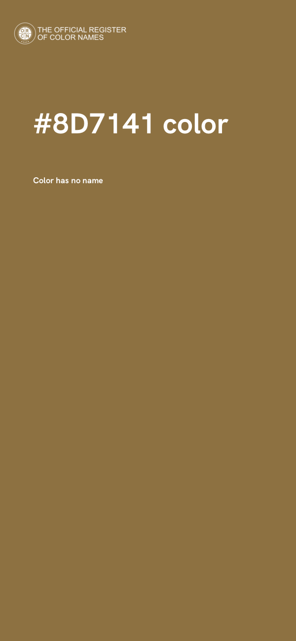 #8D7141 color image