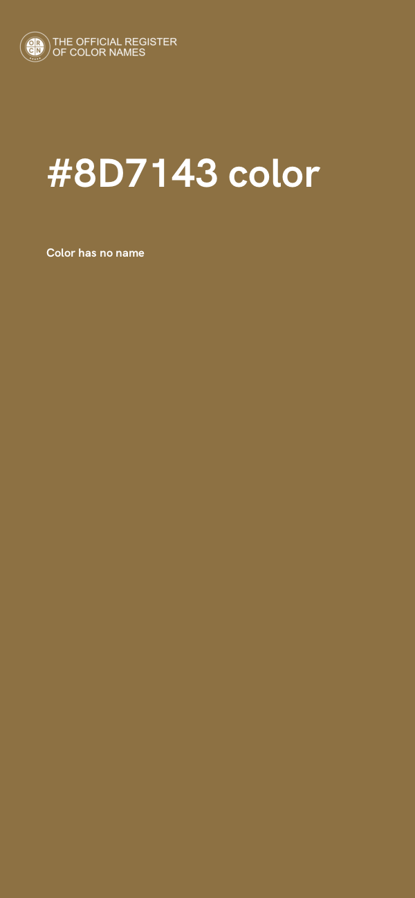 #8D7143 color image