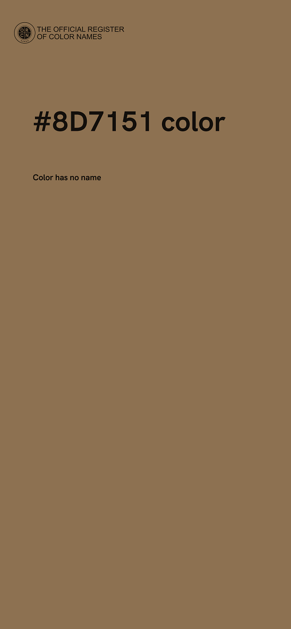 #8D7151 color image