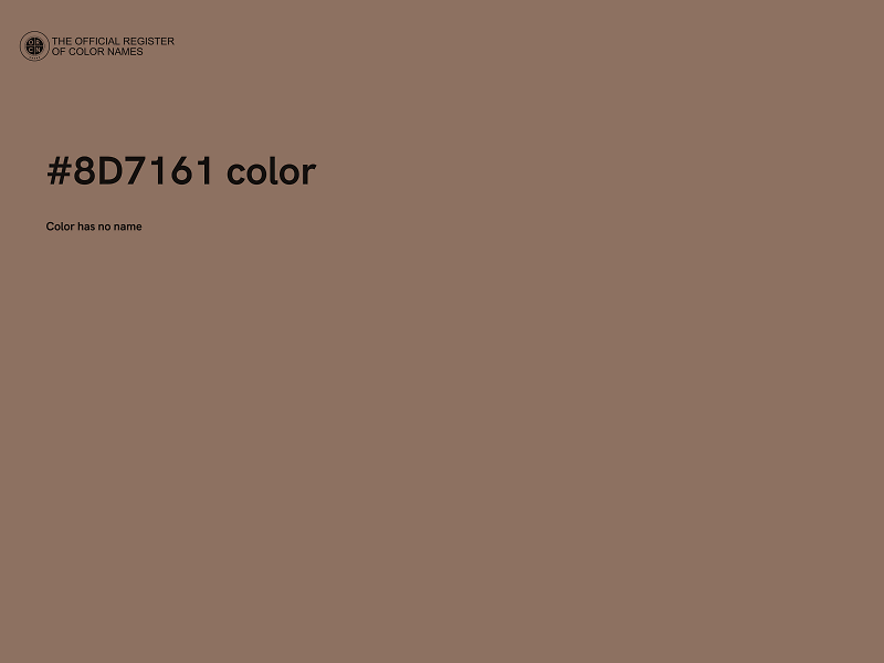 #8D7161 color image