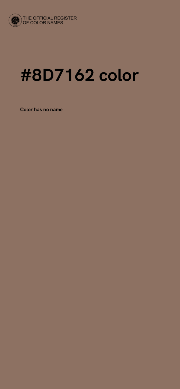 #8D7162 color image