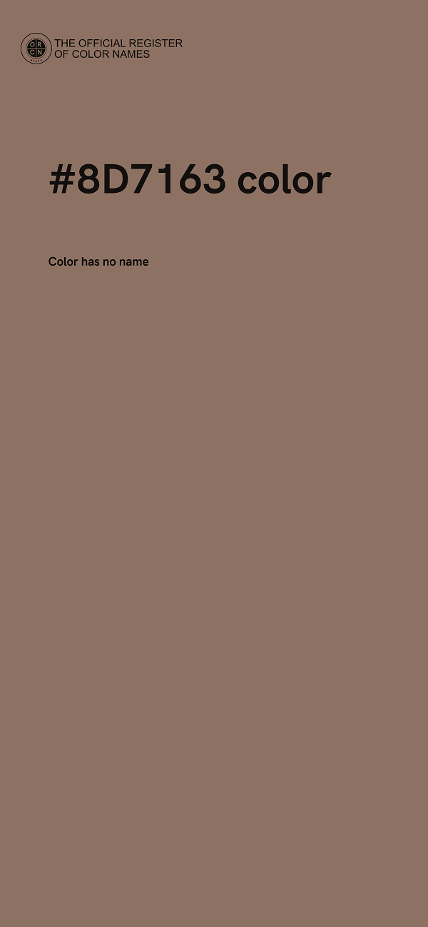 #8D7163 color image