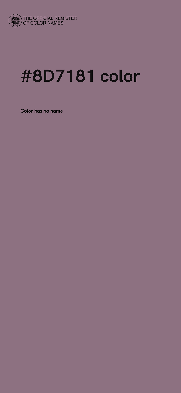 #8D7181 color image