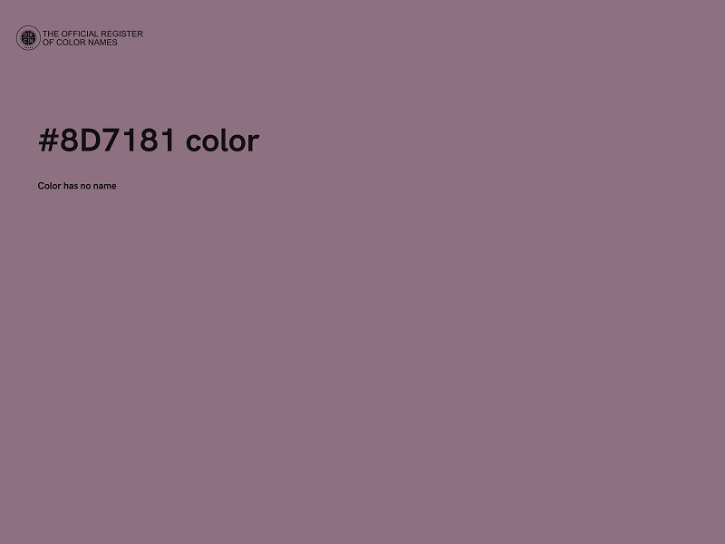 #8D7181 color image