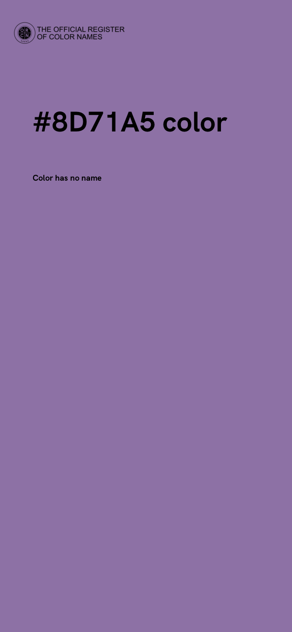 #8D71A5 color image