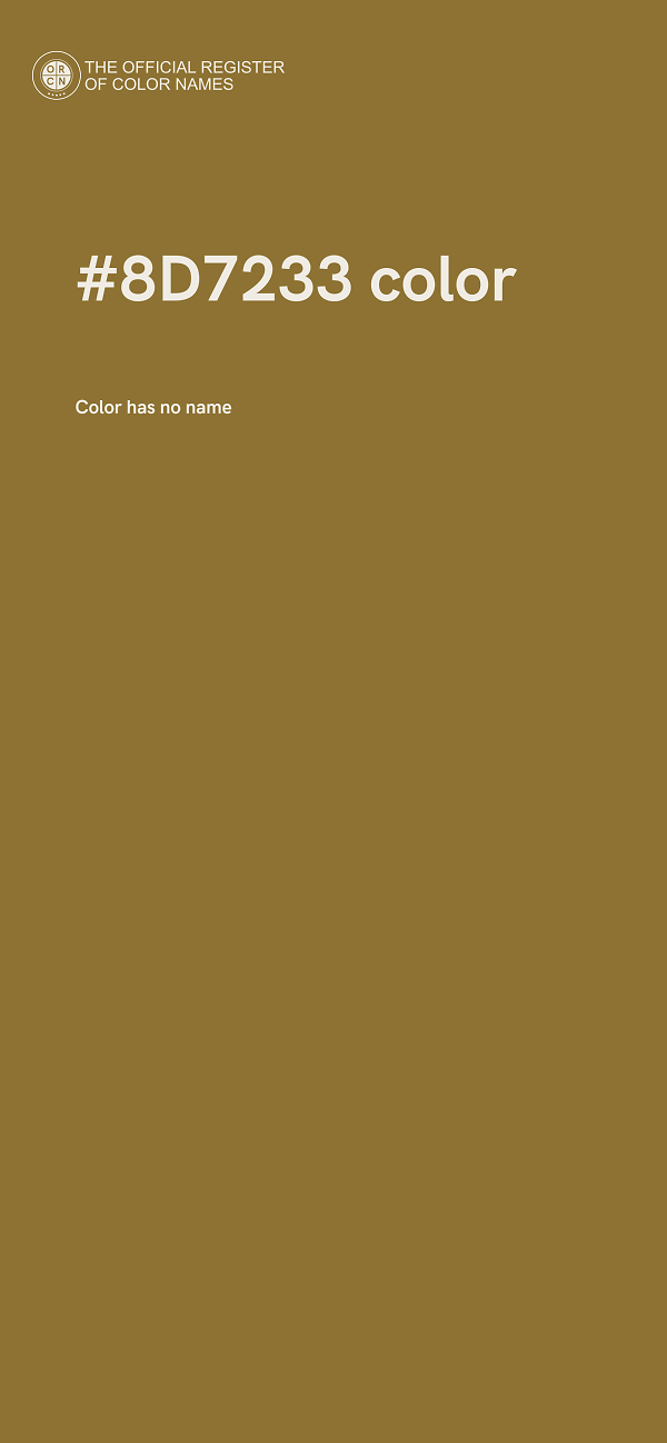 #8D7233 color image