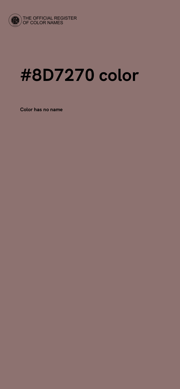 #8D7270 color image