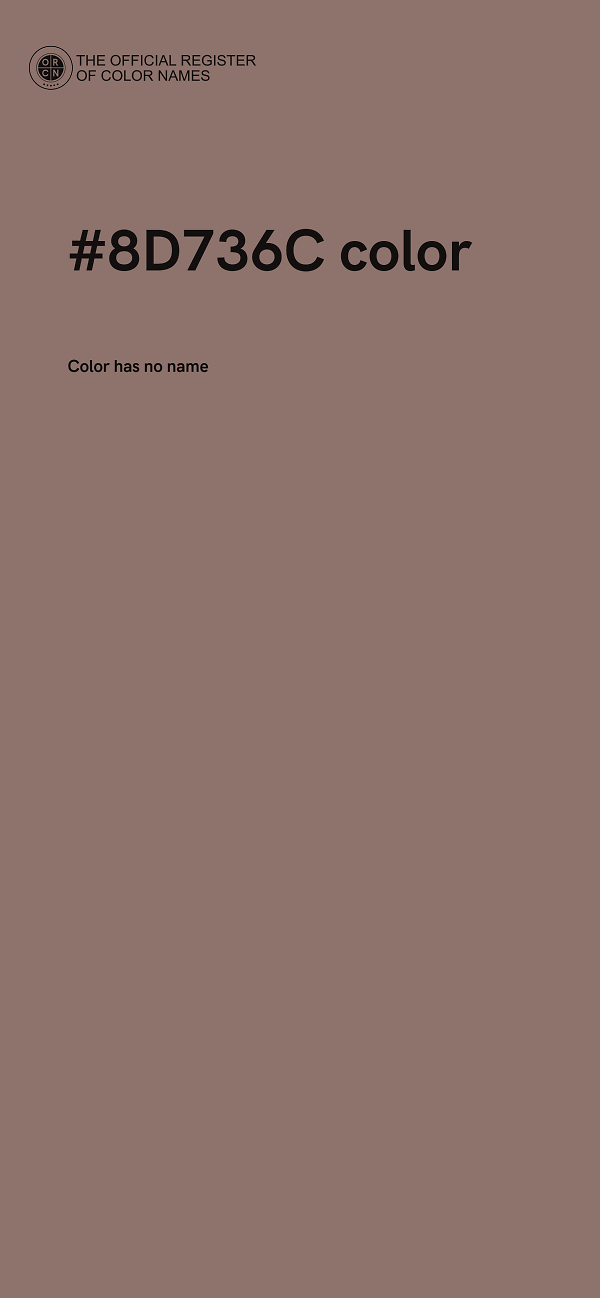 #8D736C color image
