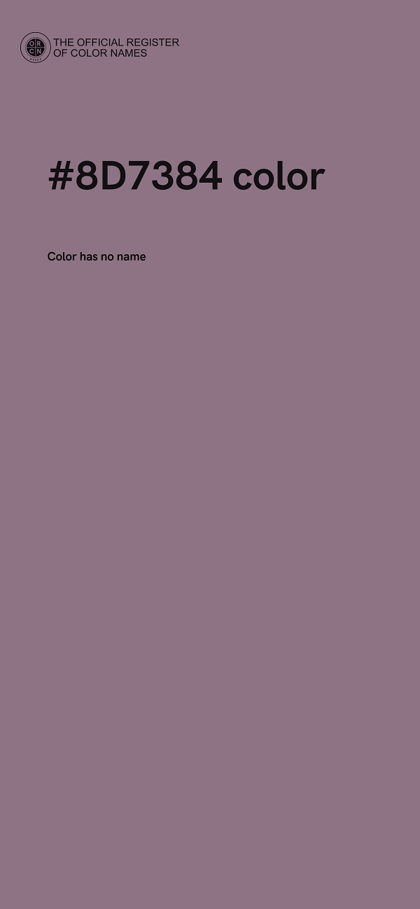 #8D7384 color image
