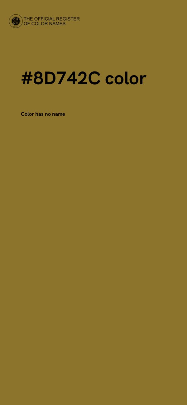 #8D742C color image