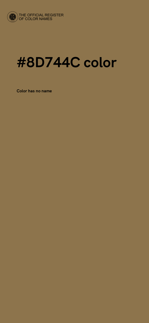 #8D744C color image