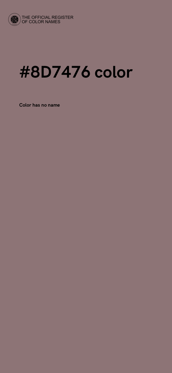 #8D7476 color image