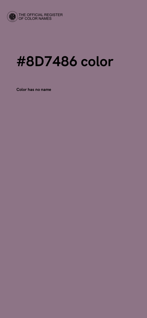 #8D7486 color image
