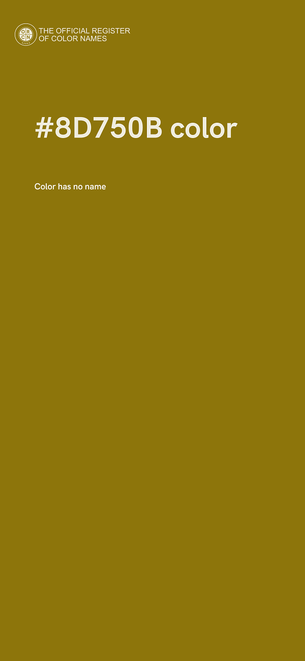 #8D750B color image
