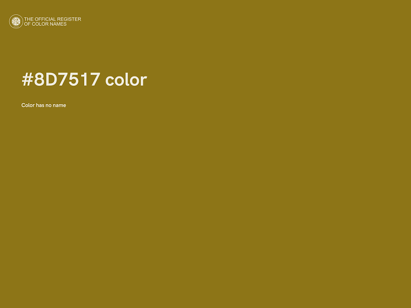 #8D7517 color image