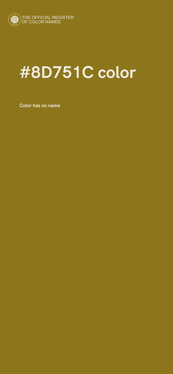 #8D751C color image