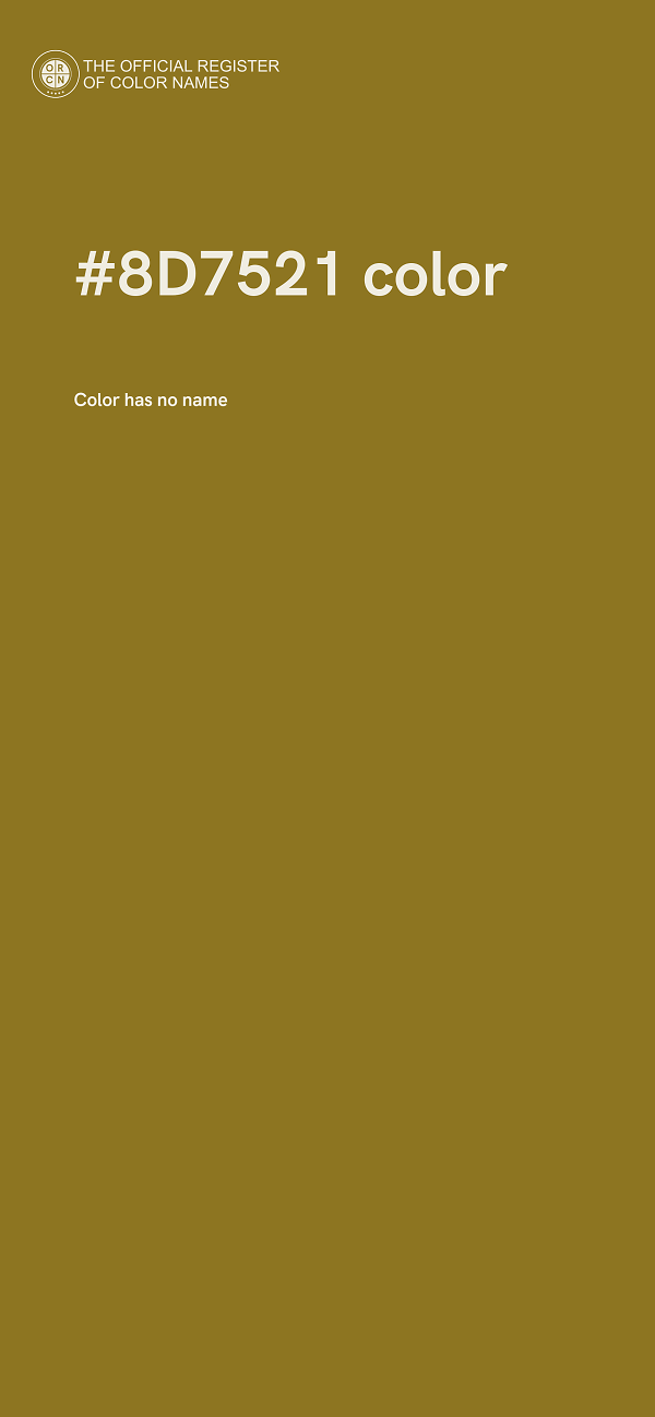 #8D7521 color image
