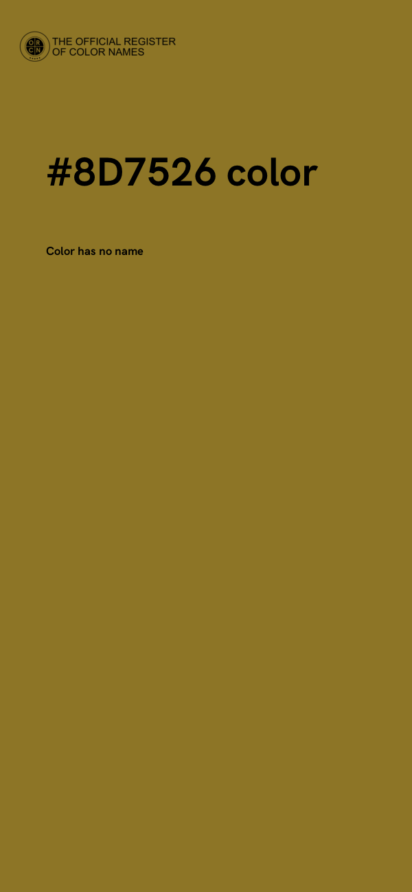#8D7526 color image
