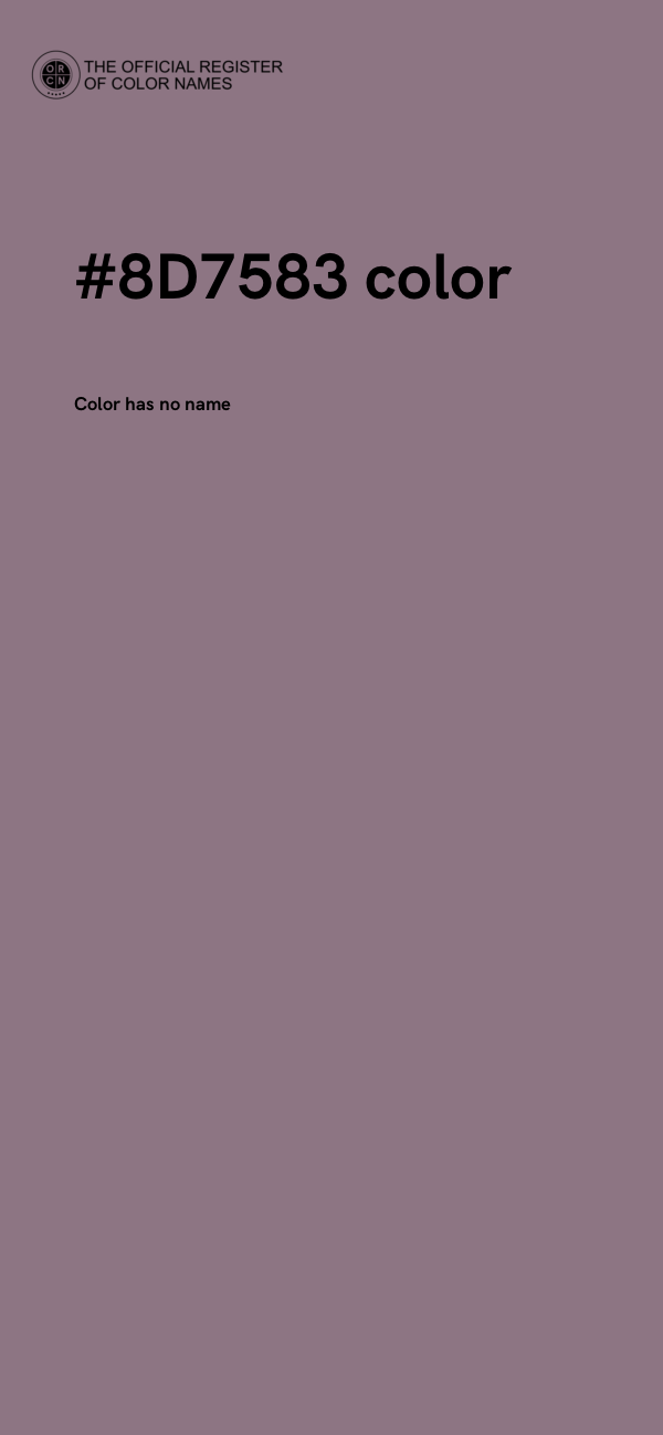 #8D7583 color image