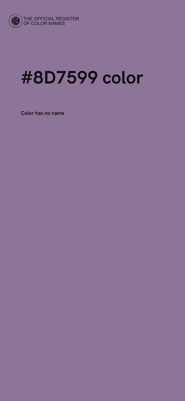 #8D7599 color image